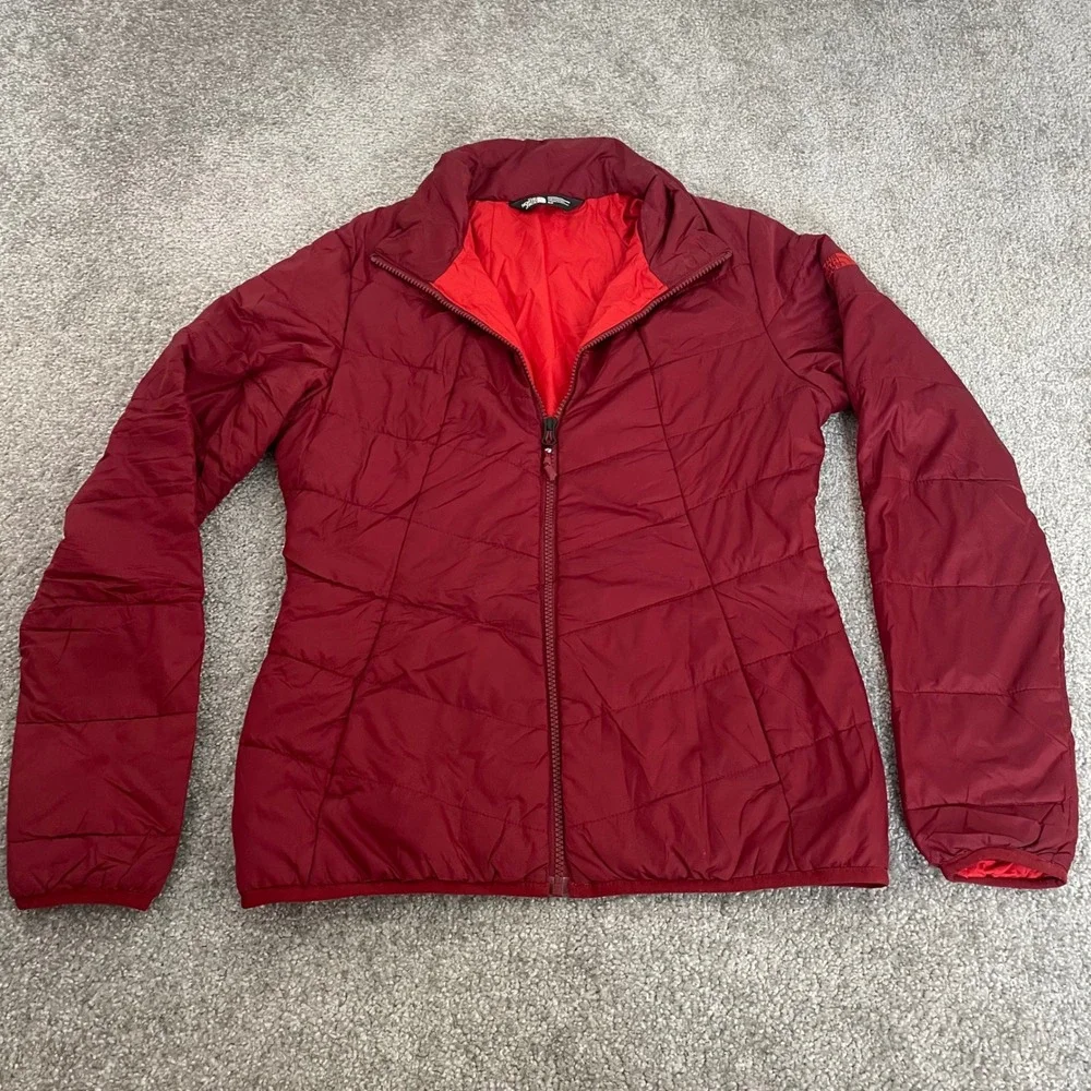 North Face Womens Small Burgundy Insulated Quilted Puffer Jacket NF0A2TIZ winter